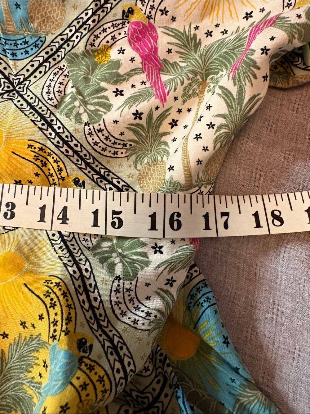 LOFT Raffia Palm Print Midi Dress NO BELT. - Picture 8 of 15